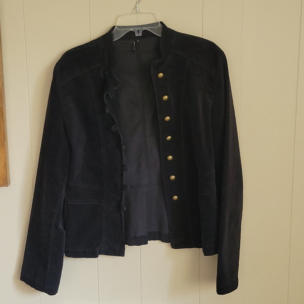 Black velvet blazer